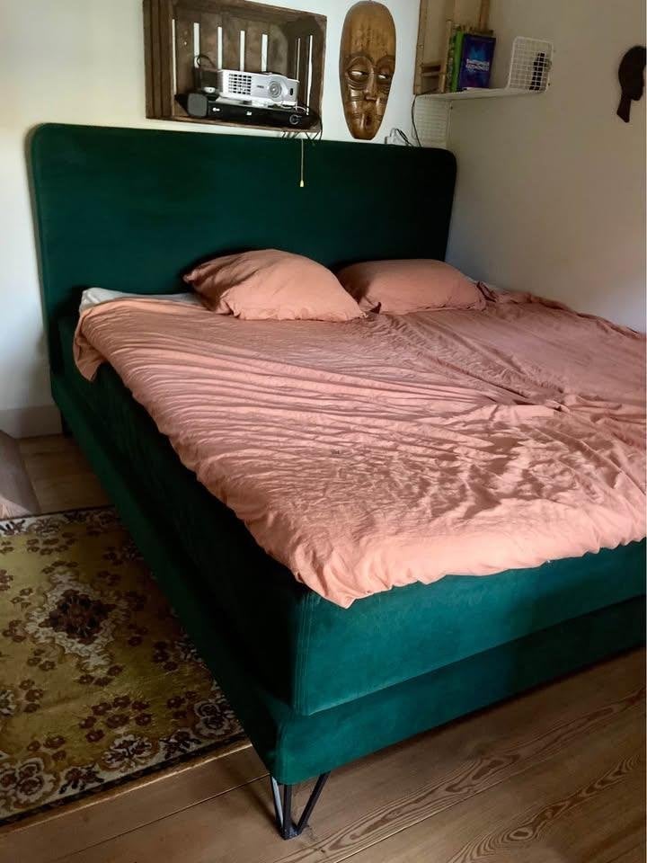 Bed boxspring 180 x 200, Maison & Meubles, Chambre à coucher | Lits boxsprings, Utilisé, 180 cm, 200 cm, Deux personnes