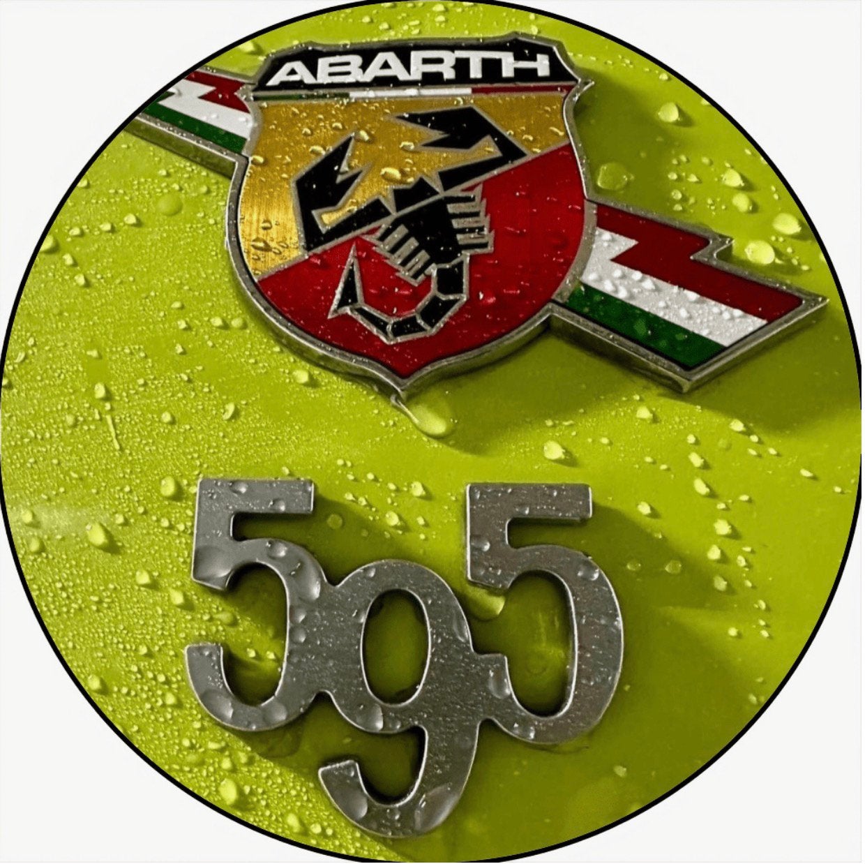 Metalen reclamebord Abarth 595  - retro vintage mancave, Ophalen of Verzenden, Nieuw, Reclamebord