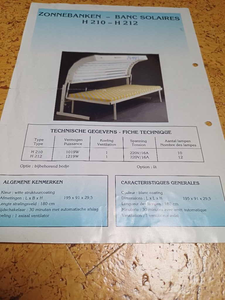 Banc solaire - démonté pour le transport, Electroménager, Solarium, Banc solaire & Bronzage facial, Enlèvement