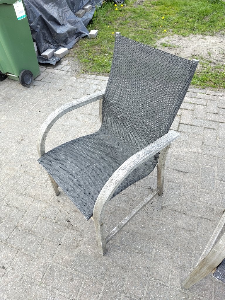 5 tuinstoelen, Ophalen, Zo goed als nieuw, Hout