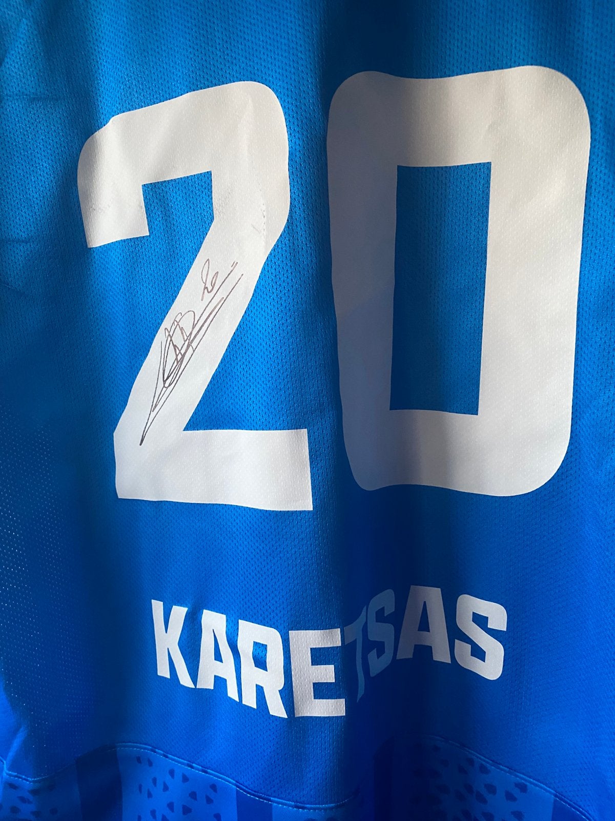 KRC Genk home shirt gesigneerd, Kleding | Heren, Sportkleding, Nieuw, Voetbal, Maat 52/54 (L), Blauw, Ophalen of Verzenden
