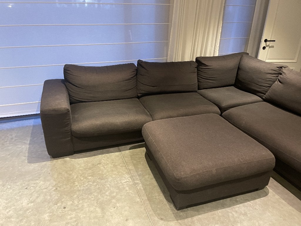 Zitbank - Salon (zwart stof), Huis en Inrichting, Zetels | Complete zithoeken, Ophalen, Gebruikt, Stof, Modern
