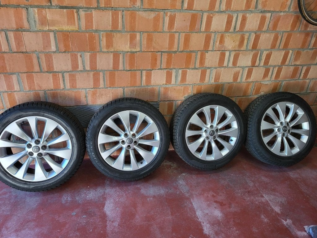 4 Opel Mokka(X)velgen Pirelli Sottozero 3 - 215/55 R18 95 H, Auto-onderdelen, Banden en Velgen, Ophalen, 18 inch, Banden en Velgen