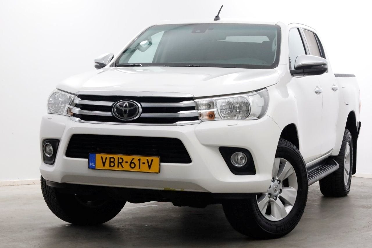 Toyota HiLux 2.4 D-4D-F 150pk E6 4WD 4x4 Double Cab Automaat, Automaat, Wit, Bedrijf, Diesel