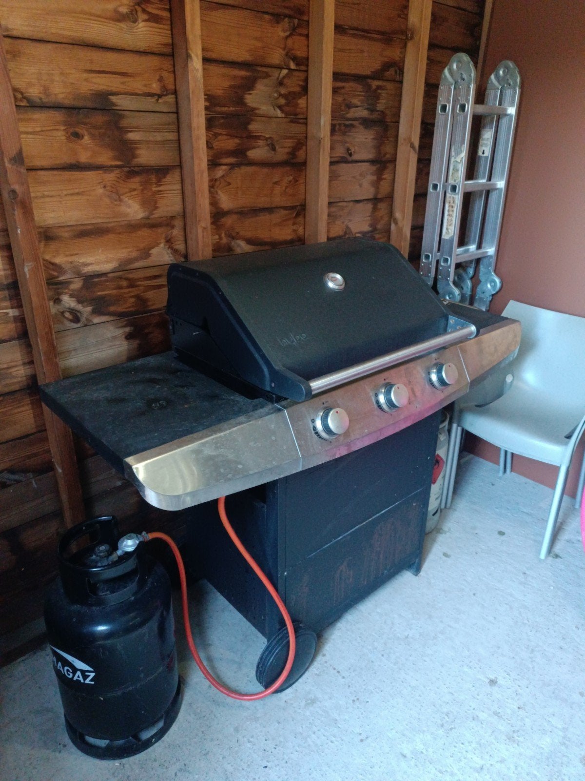 Hyba luxe gasbarbecue (3 Branders)-incl. Gasflessen, Tuin en Terras, Ophalen, Gebruikt, Hyba