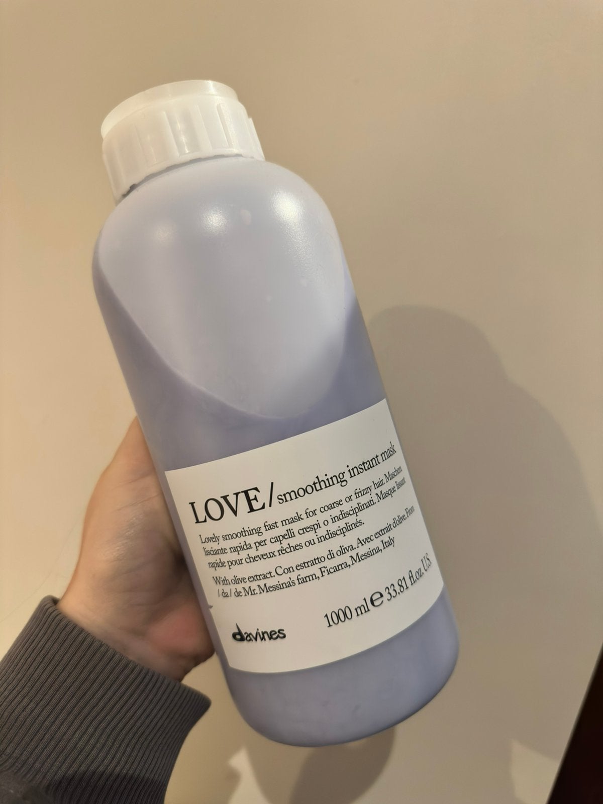 Davines Love Smoothing instant mask 1000ml, Enlèvement ou Envoi, Neuf, Soin des cheveux ou Soin réparateur des cheveux