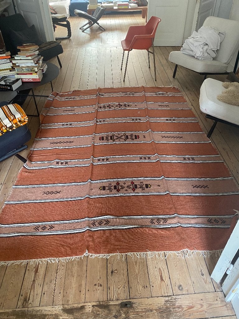 Grande couverture kilim ancien laine tapis, Enlèvement