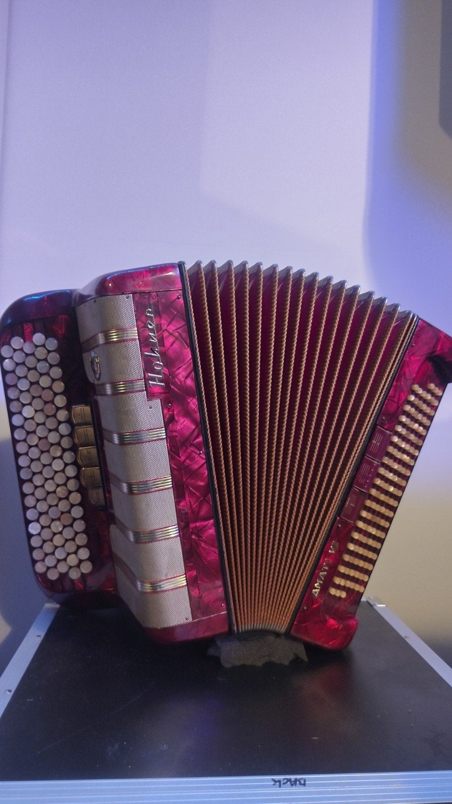 Hohner Amati VII terug in nieuwstaat, Avec valise, Comme neuf, Enlèvement, 120 basses
