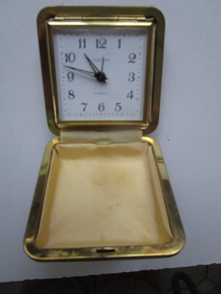 vintage reiswekker 'Europa Jewels', Antiek en Kunst, Antiek | Klokken, Ophalen