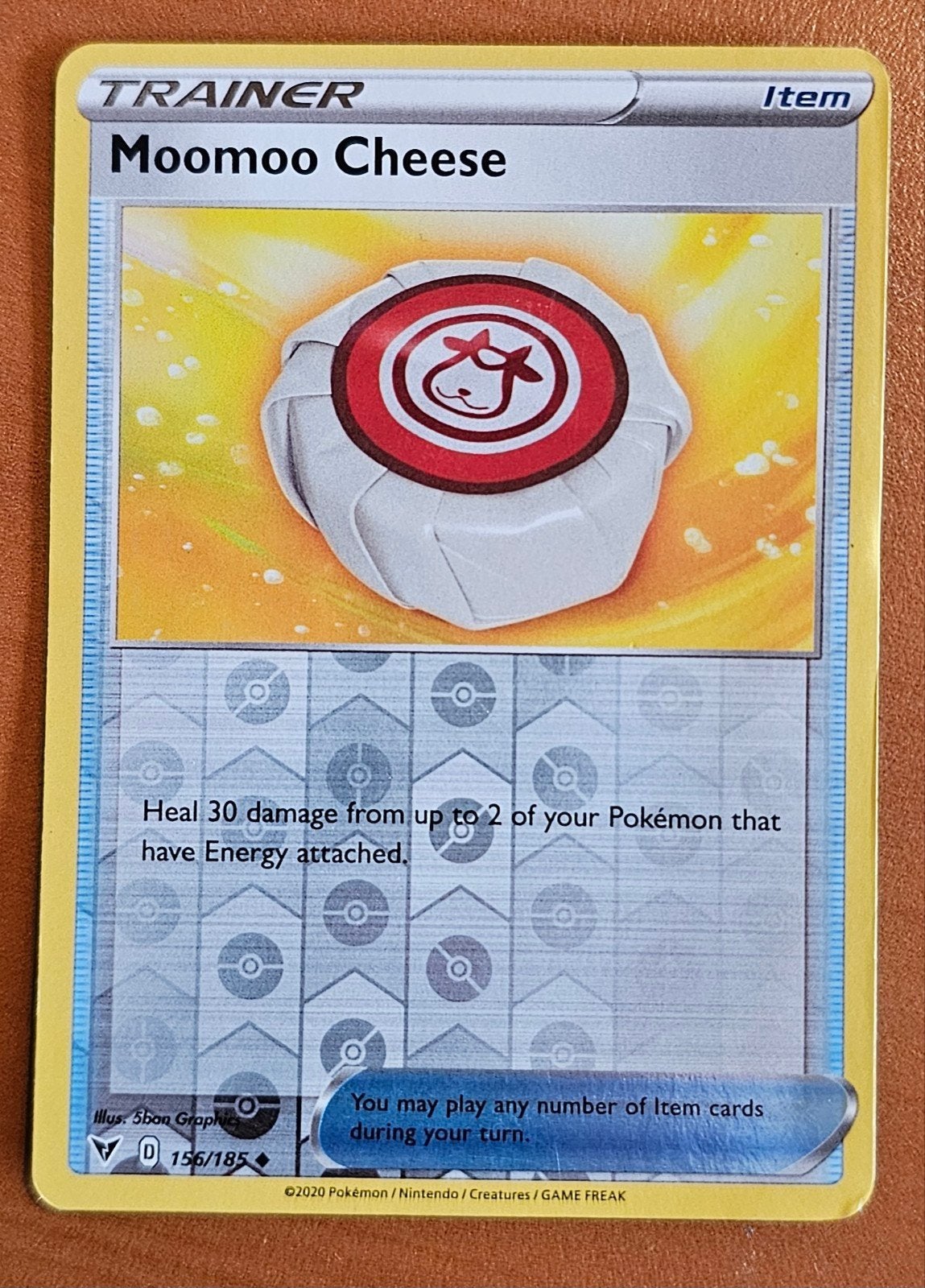 pokemon trainer moomoo cheese 156/185, Ophalen of Verzenden, Zo goed als nieuw, Losse kaart