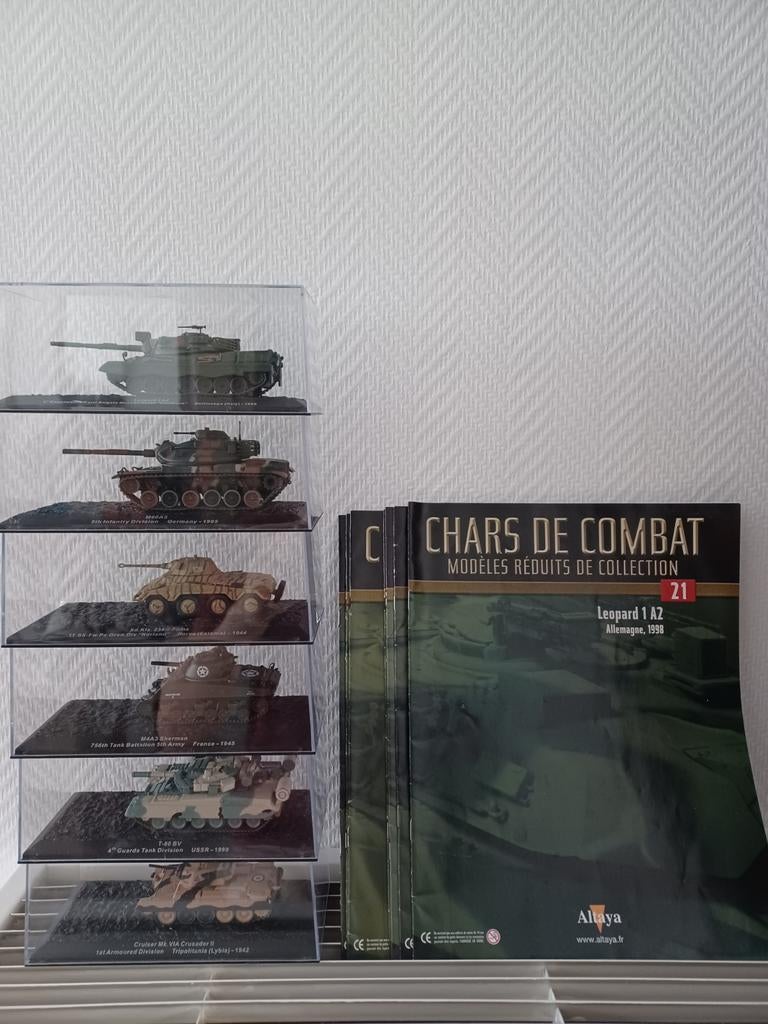 6x modeltanks 1:72 Altaya incl. Infoboekjes, Enlèvement ou Envoi, Comme neuf