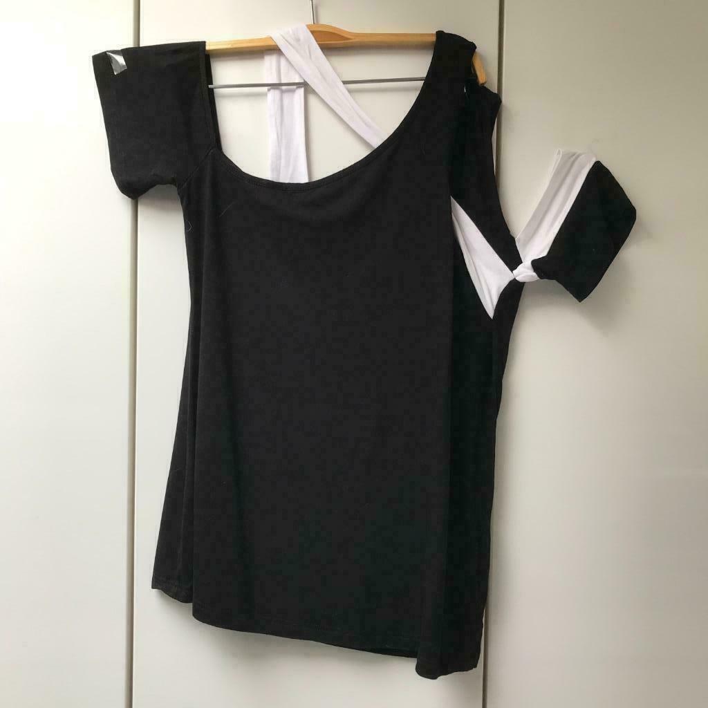 Tee-shirt noir et blanc Bodyflirt Boutique - Taille L *, Taille 42/44 (L), Manches courtes, Enlèvement ou Envoi, Comme neuf