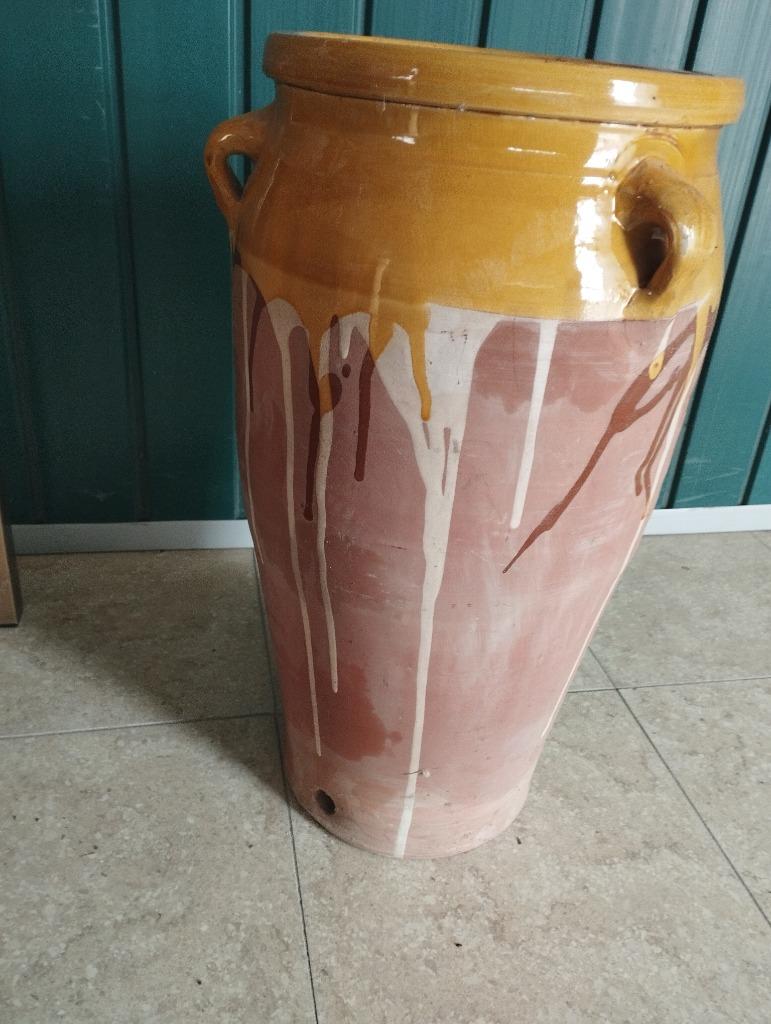 Paraplubak in steen met verfdesgin H 48 cm en B 28 cm, Antiek en Kunst, Antiek | Keramiek en Aardewerk, Ophalen