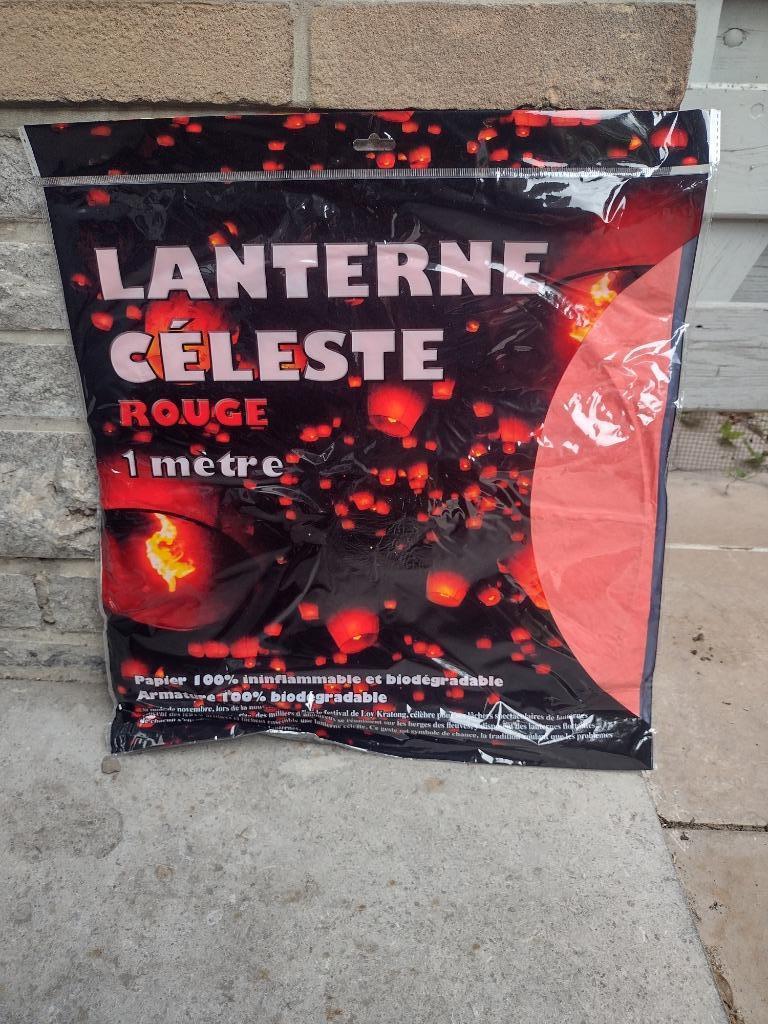 Lanternes célestes rouges biodégradable, Enlèvement, Neuf
