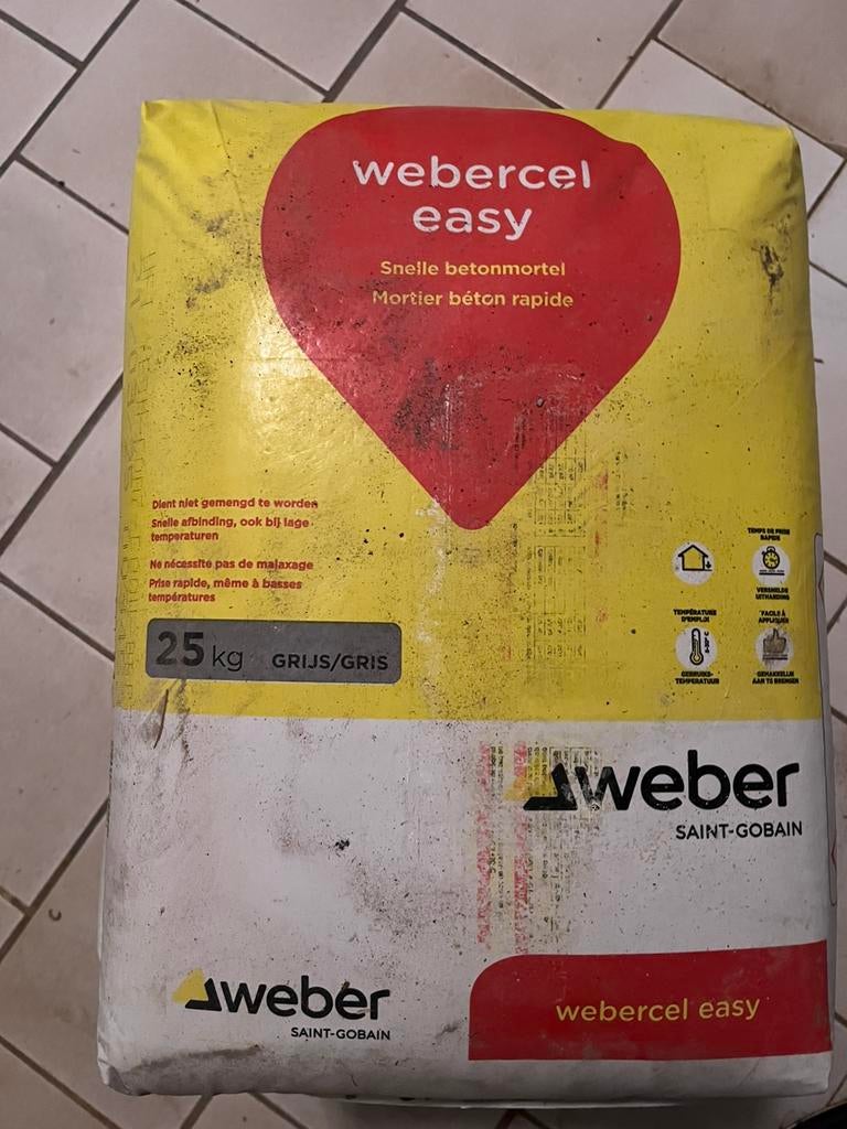 Snelle betonmortel Weber (4 zakken), Ophalen, Nieuw