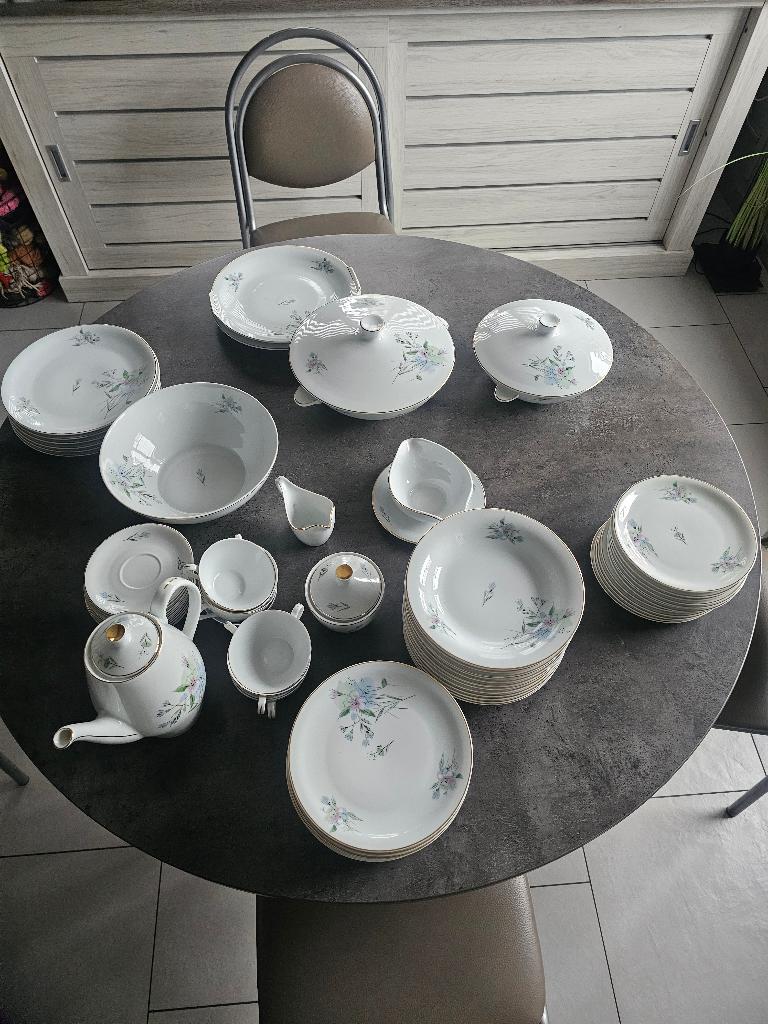 Antiek tafelservies van Baudour porselein (CERABEL), Antiek en Kunst, Ophalen of Verzenden