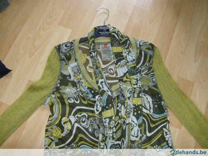 tuniek doorzichtige met sjaal merk n.t.s., Kleding | Dames, Ophalen of Verzenden, Gedragen, Maat 36 (S)