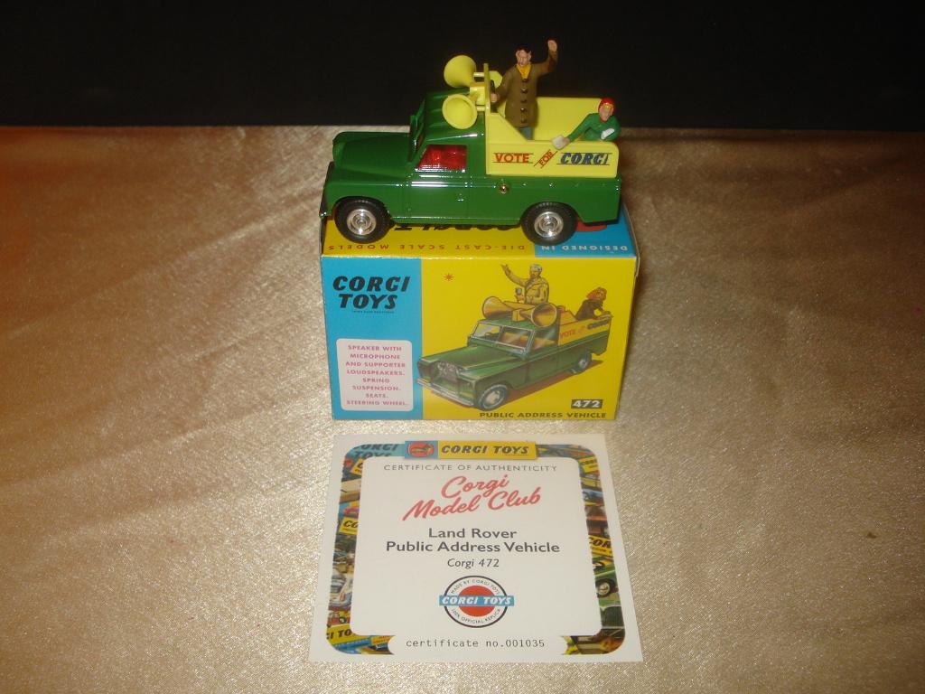 CORGI TOYS Land Rover Public Address Reissue avec Boîte, Enlèvement ou Envoi, Neuf, Voiture, Corgi