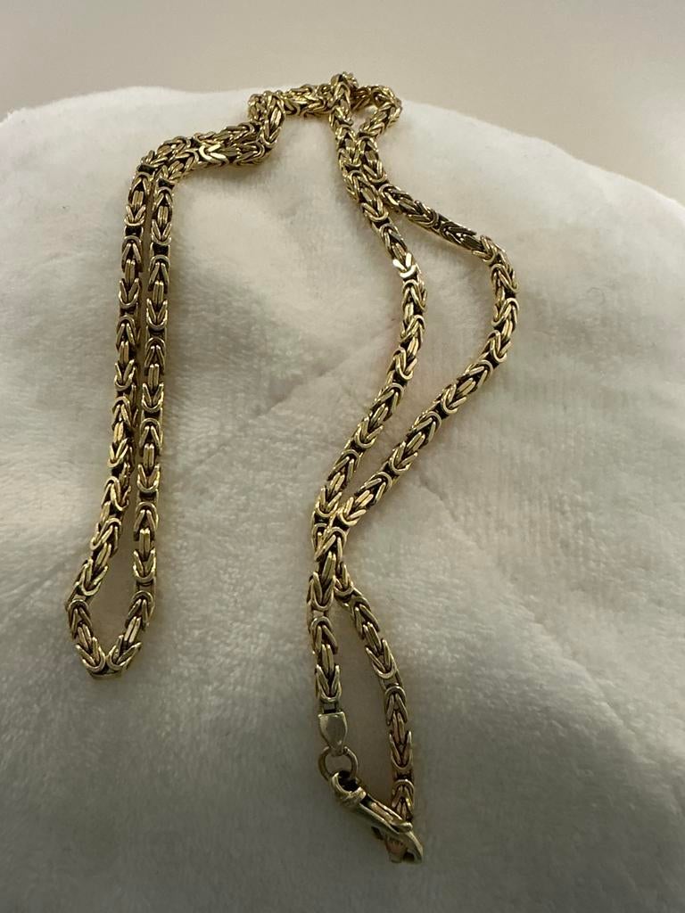 14 K gouden ketting Bizantin Meshes - 20 gram - 50 cm Super, Ophalen, Goud, Ketting