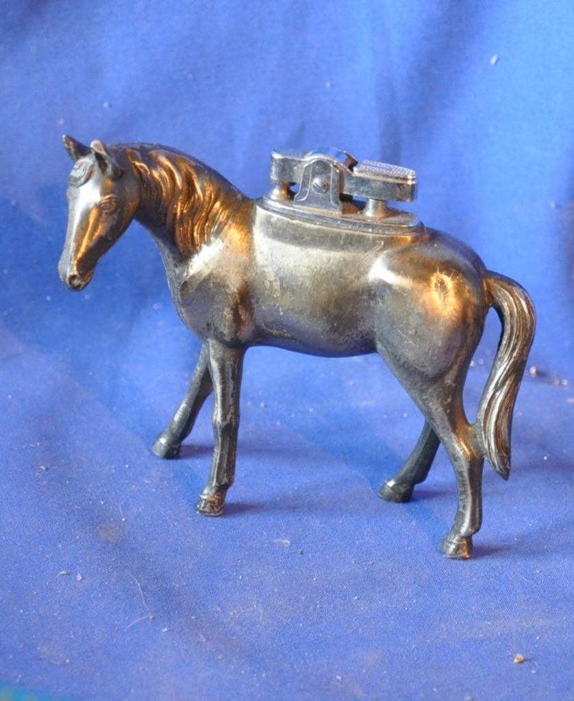 briquet de table en metal cheval, Enlèvement ou Envoi, Utilisé, Briquet