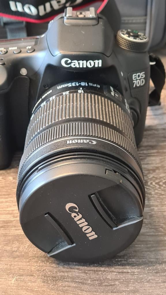 Canon 70D + efs 18-135 + speedlite 580 ex II, Ophalen, Zo goed als nieuw, Canon