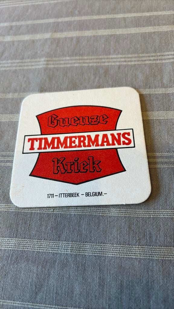 Oude bierviltje timmermans, Verzamelen, Ophalen of Verzenden, Zo goed als nieuw, Viltje(s)