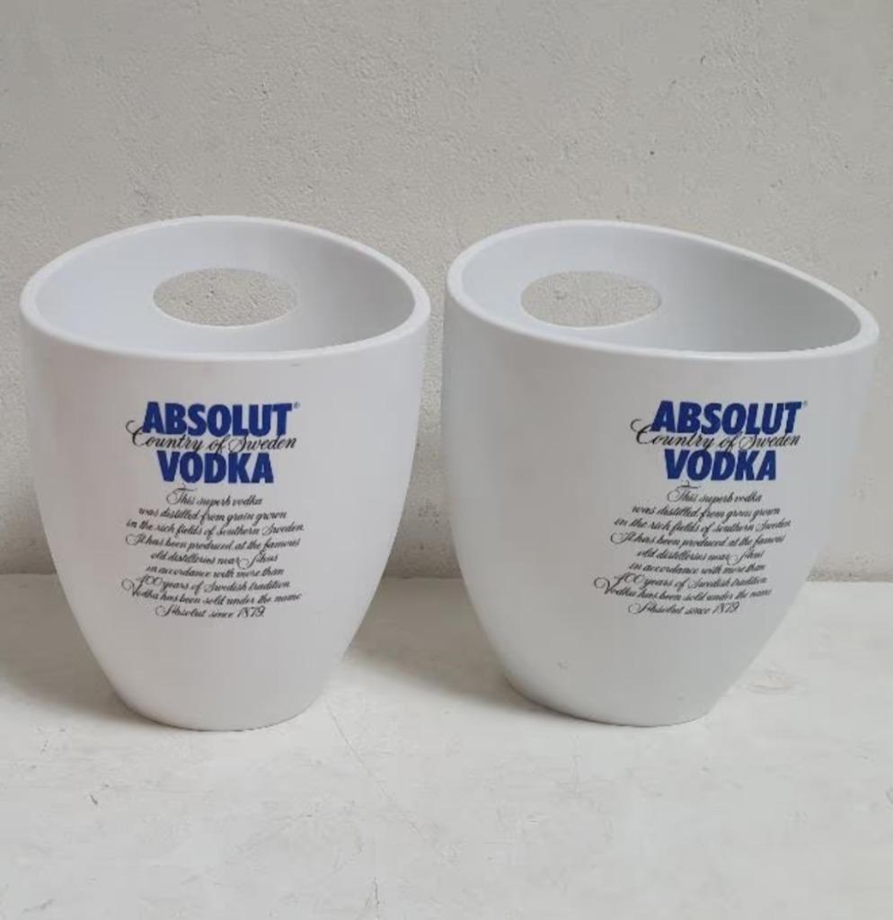ijsemmer Absolut Vodka WIT (2 Stuks), Verzamelen, Ophalen of Verzenden, Zo goed als nieuw, Gebruiksvoorwerp