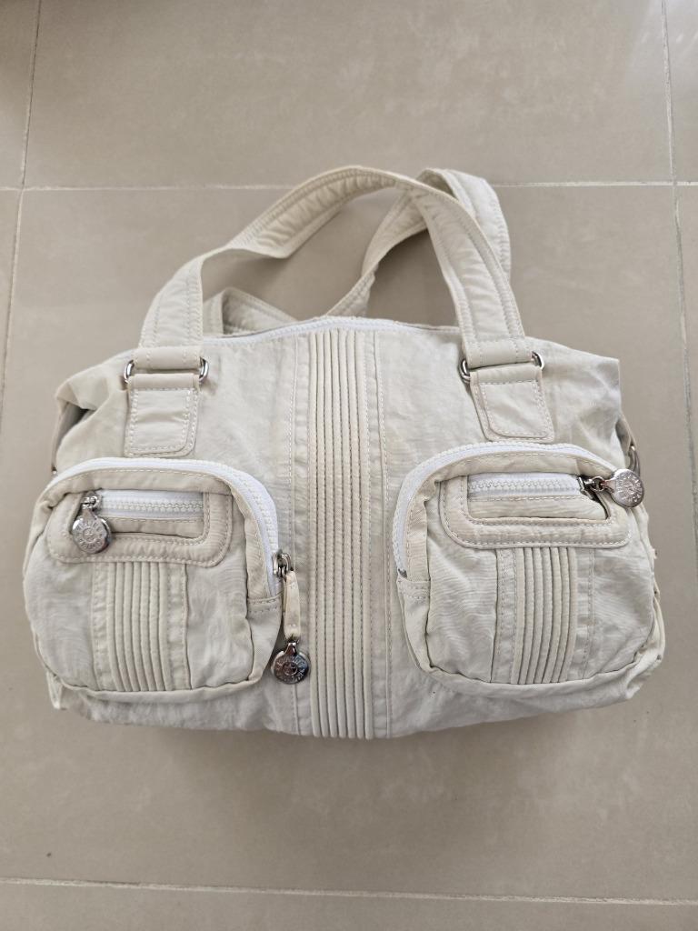 Wit / beige handtas Kipling, Ophalen, Gebruikt, Beige, Handtas