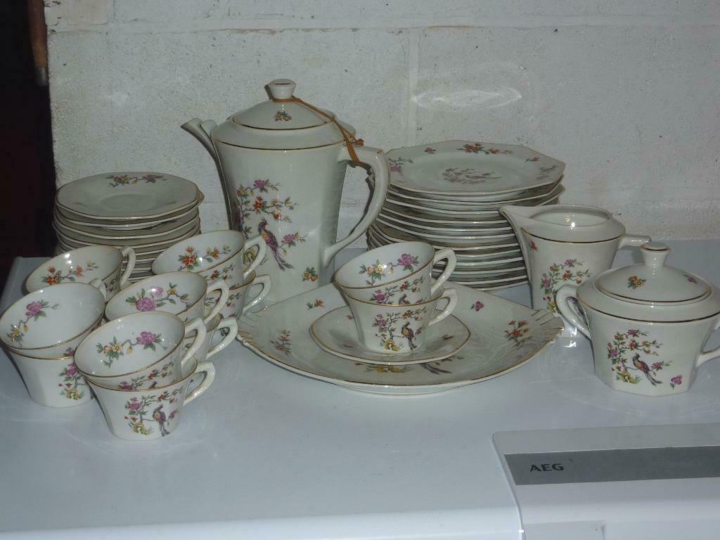 magnifique sce à café en Porcelaine RENASTRID COMPLET 40 p., Enlèvement