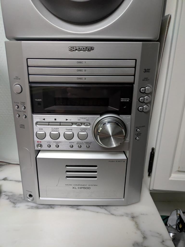 Sharp XL-HP500 avec 2 x Samsung PS 940E, TV, Hi-fi & Vidéo, Chaîne Hi-fi, Haut-parleurs, Enlèvement, Utilisé, Composants en vrac