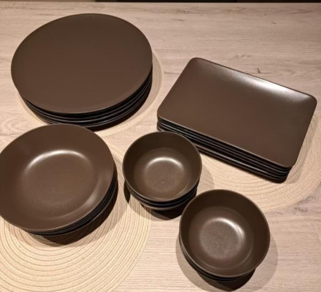 Ikea Servies Bruin, Enlèvement, Comme neuf, Service complet