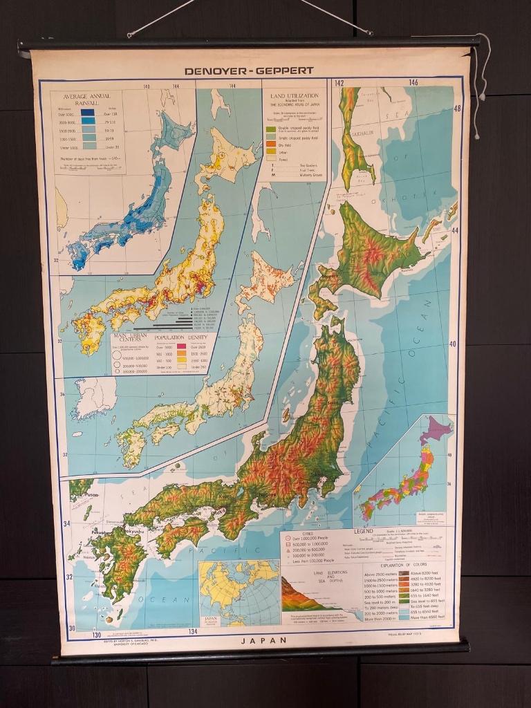 Schoolkaart retro Japan, Diversen, Schoolbenodigdheden, Ophalen, Gebruikt