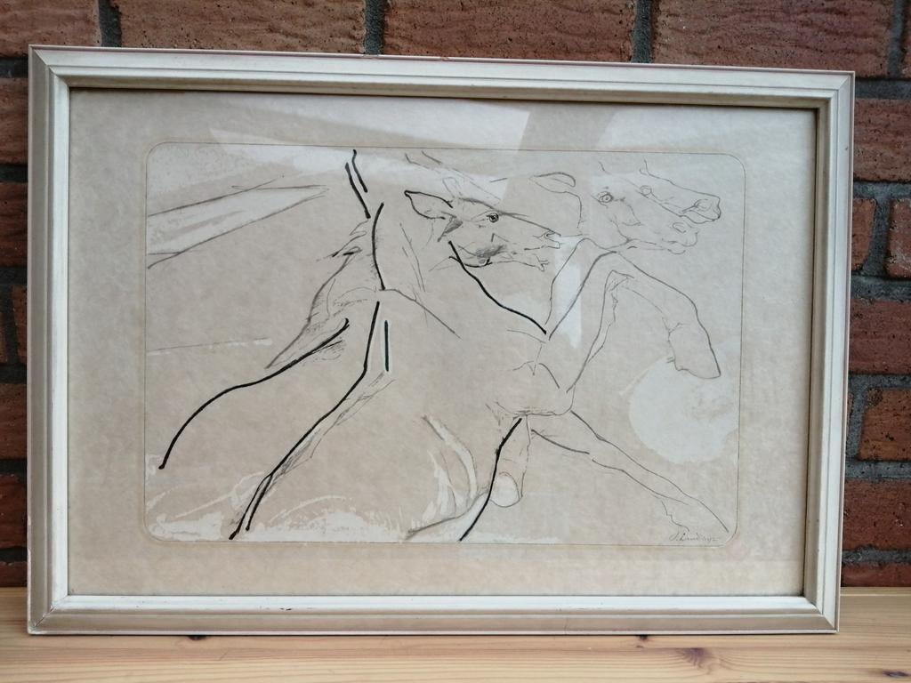 Octave Landuyt lithographie pour Volvo Europe, Antiek en Kunst, Ophalen