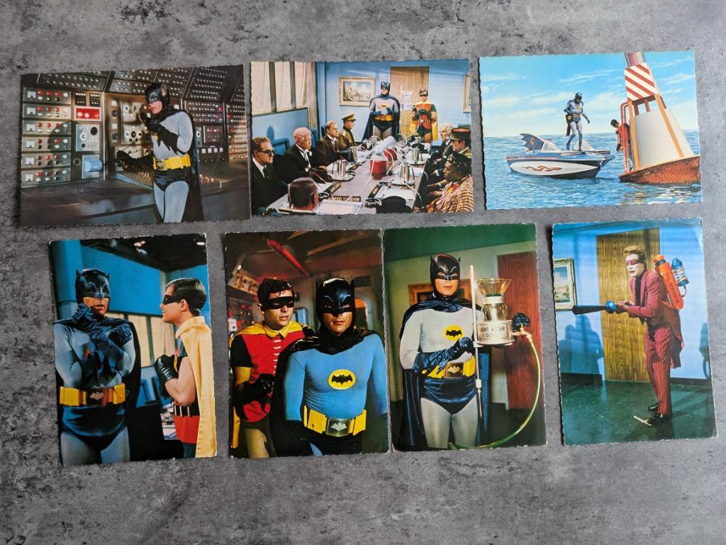 CARTES POSTALES BATMAN DES ANNÉES 1960, IMAGES 7X, Envoi
