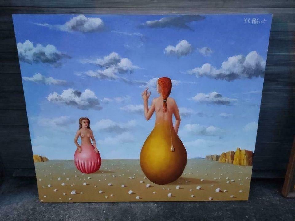 huile sur panneau la solitude  signe carl prevot, Antiek en Kunst, Ophalen of Verzenden