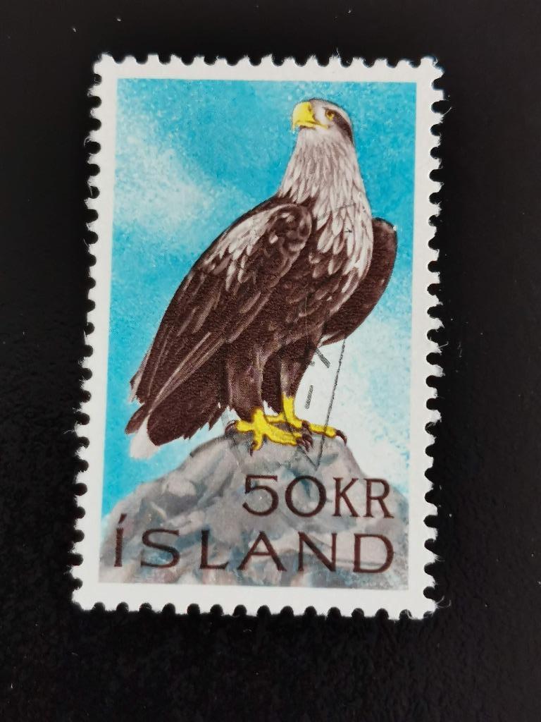 Ijsland 1966 - vogels - zeearend, Ophalen of Verzenden, IJsland, Gestempeld