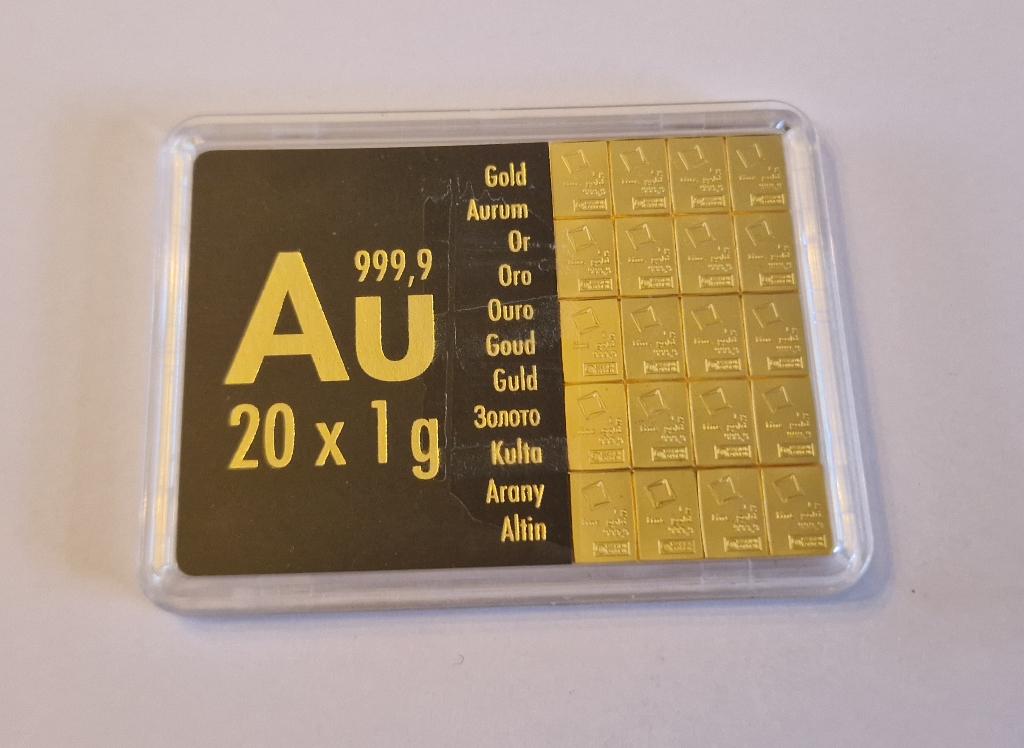 Combibar 20 x 1 gram Valcambi goud 🧈🧈🧈 grote voorraad, Ophalen of Verzenden, Goud
