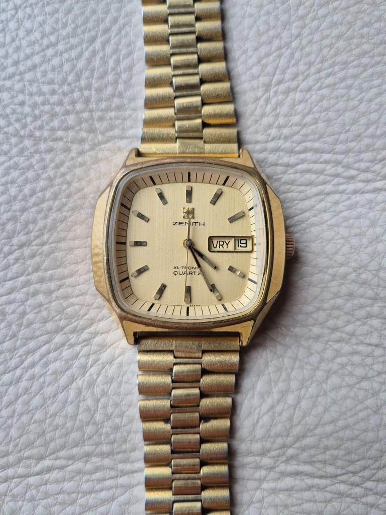 Zenith XL-Tronic, Bijoux, Sacs & Beauté, Montre-bracelet, Autres marques, Enlèvement ou Envoi, Acier