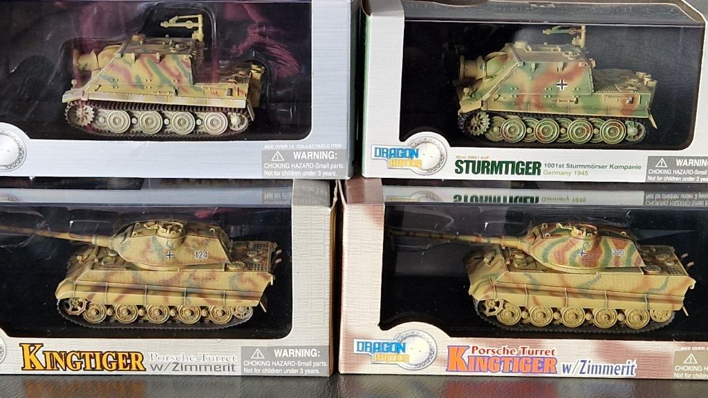 Chars Dragon Armor SturmTiger / KingTiger / Tiger II 1/72ème, Collections, Enlèvement ou Envoi, Armée de terre, Miniature ou Figurine