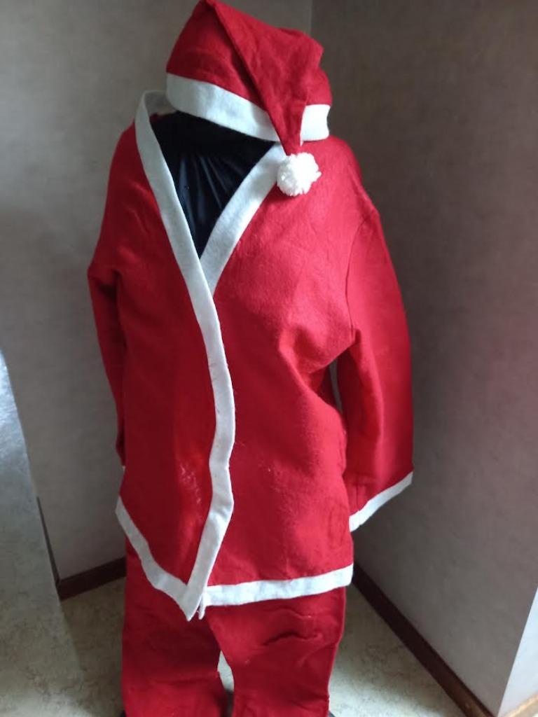 verkleedpak Kerstman voor volwassenen + baard, Ophalen of Verzenden, Zo goed als nieuw