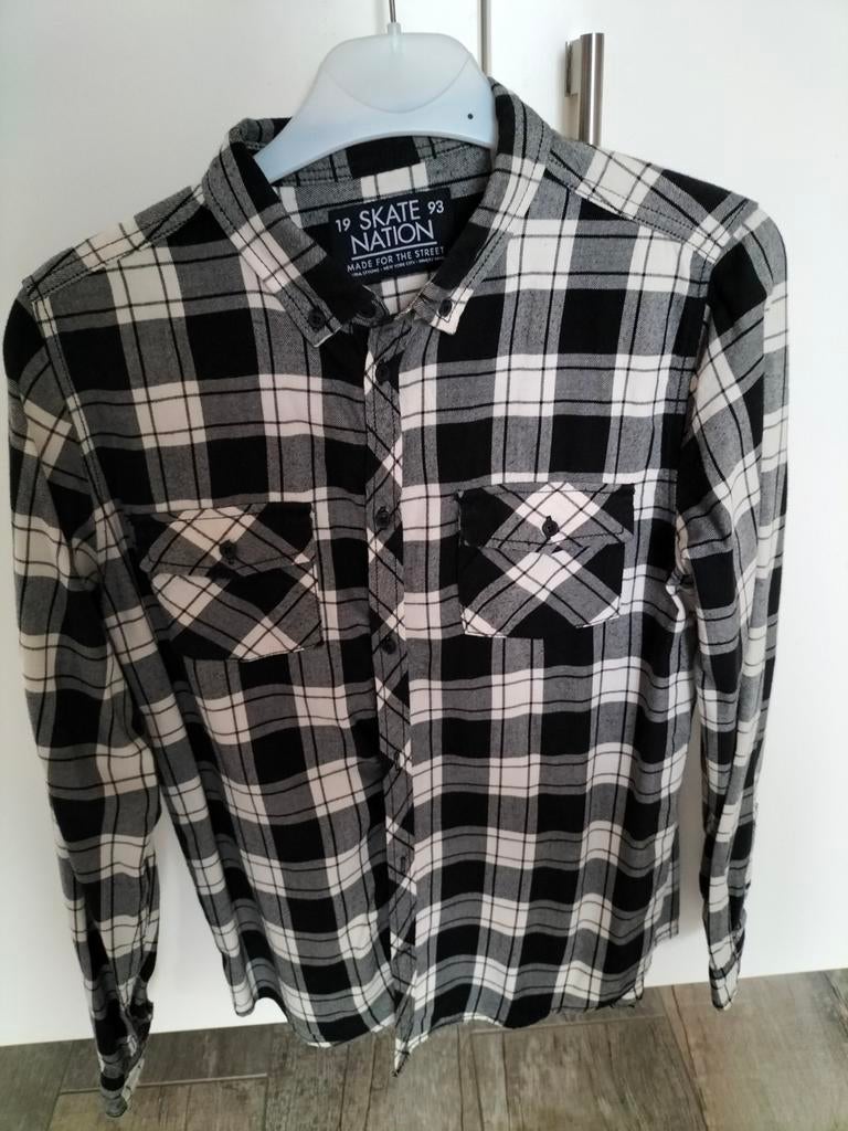 Chemise coton style "bûcheron" N&B, Enlèvement, Comme neuf, C&A