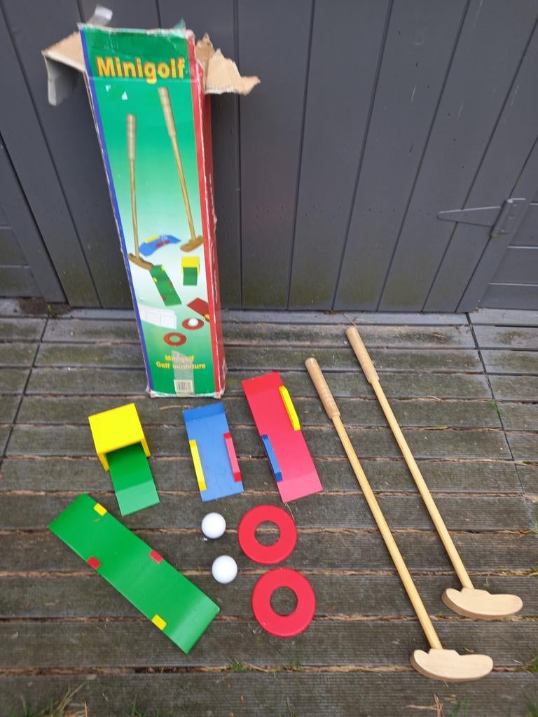 Minigolf set in hout, Enlèvement ou Envoi, Utilisé, Autres types