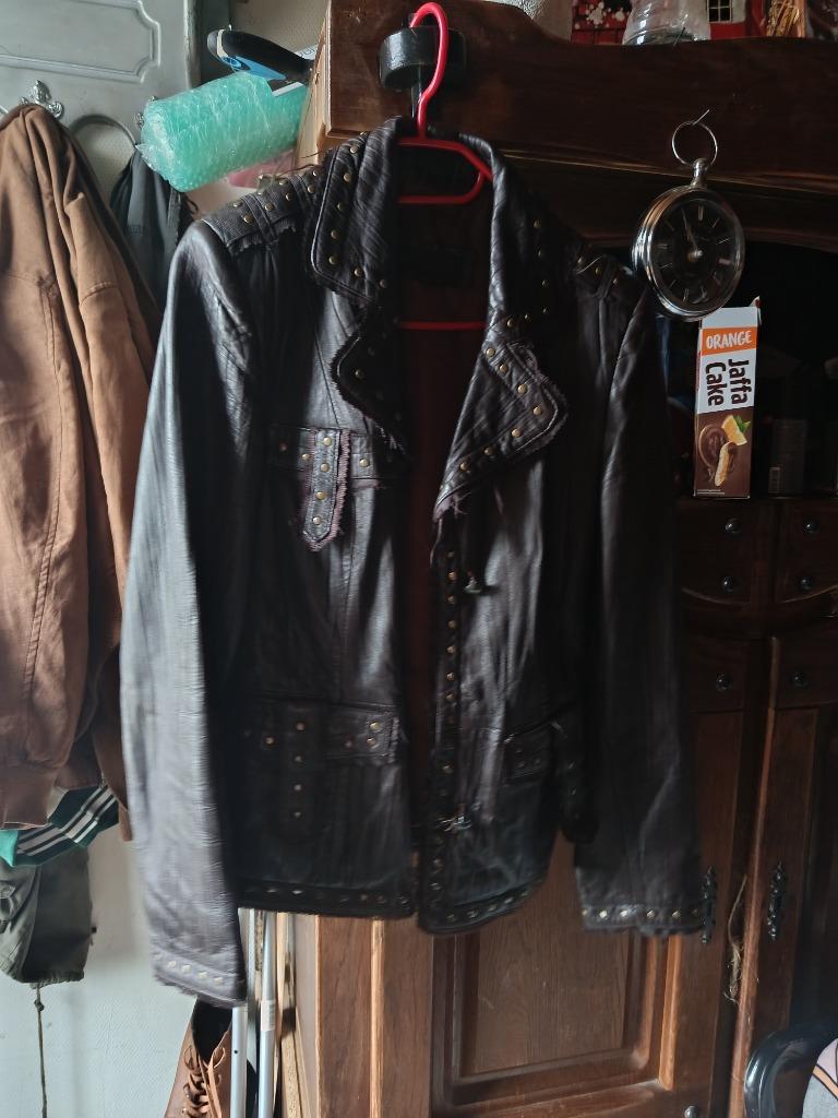 Blouson cuir femme, Enlèvement, Comme neuf, Taille 38/40 (M), Brun