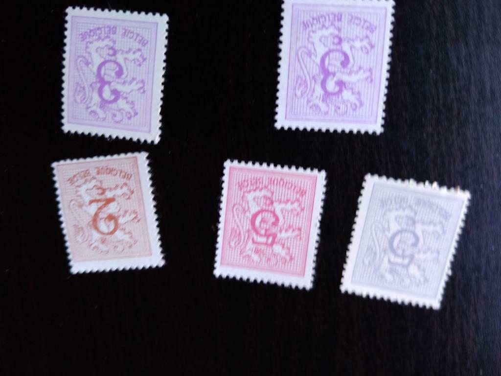 Postzegel ongestempeld belgie cijfers nummers, Ophalen of Verzenden