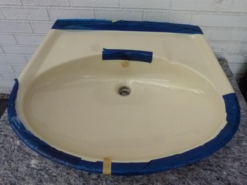 vintage wastafels lavabo´s 70er j. nieuwe oude stock deel 4, Bricolage & Construction, Sanitaire, Neuf, Lavabo, Pierre, Enlèvement