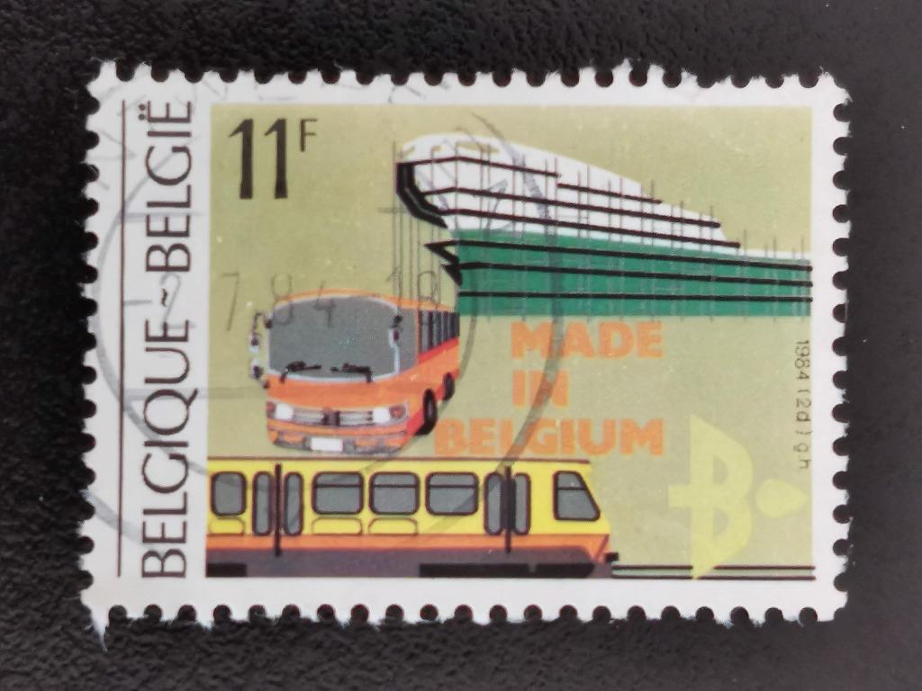 Belgique 1984 - exportation - bus, trains, navires, Enlèvement ou Envoi, Affranchi, Véhicules