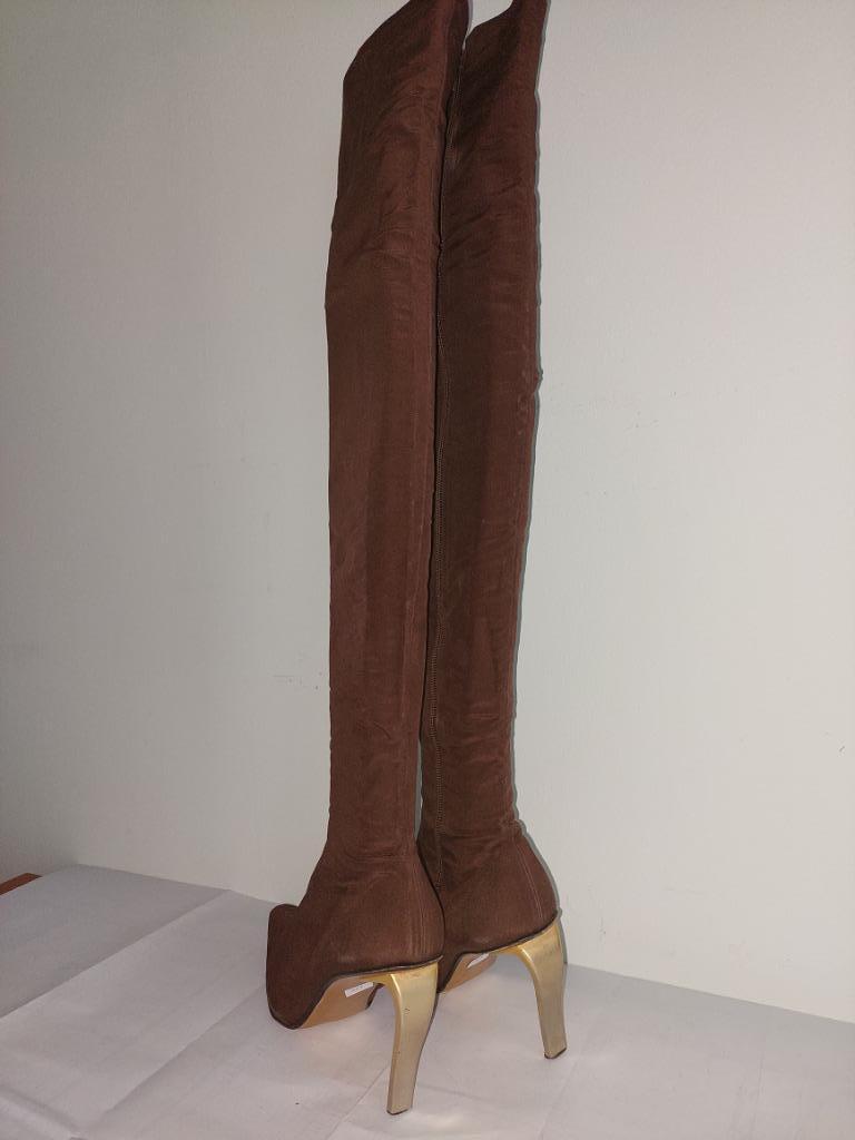 17C* Christian Lacroix - luxe bruine tot over de knie (40), Hoge laarzen, Bruin, Verzenden, Christian Lacroix