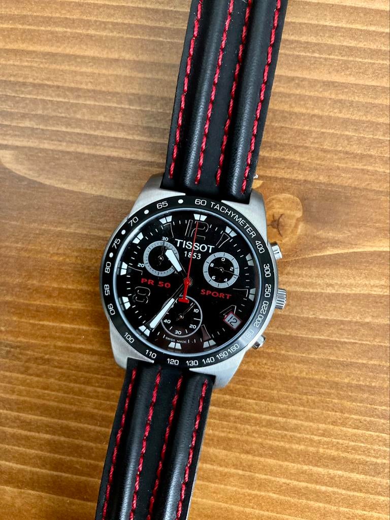 Tissot 1853 PR 50 Sport horloge J378/478 B nieuw, Overige merken, Leer, Polshorloge, Nieuw