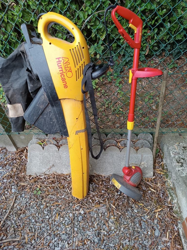 A vendre 1coupe bordure et 1 broyeur, Tuin en Terras, Grastrimmers, Gebruikt, Elektrisch, 10 tot 30 cm, Ophalen