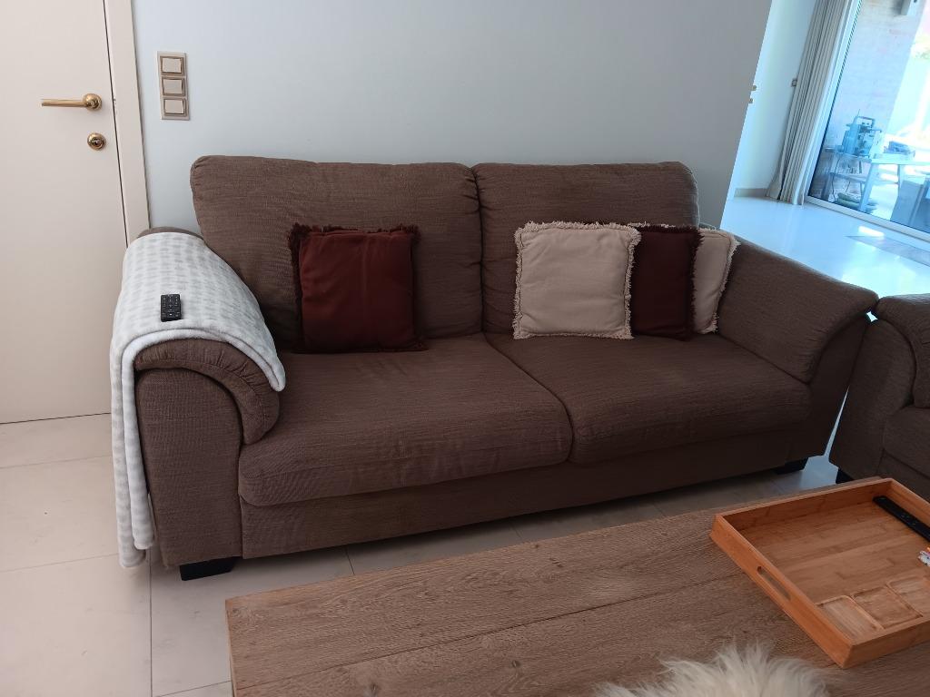 3 zit salon (3 st) - 225€ 1st, 400€ 2st, 500€ 3st, Ophalen, Zo goed als nieuw, Stof